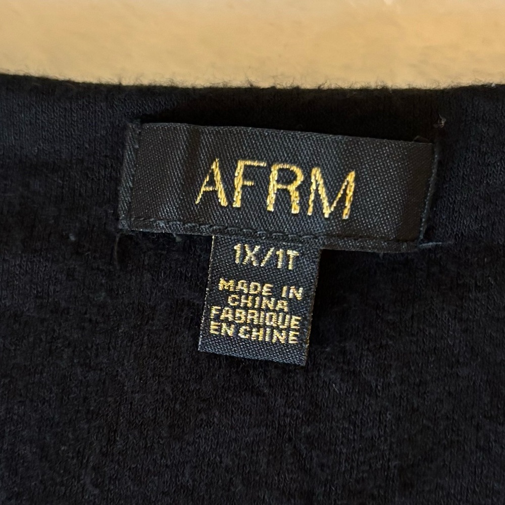 AFRM Black V-Neck Thong Bodysuit - Picture 5 of 5